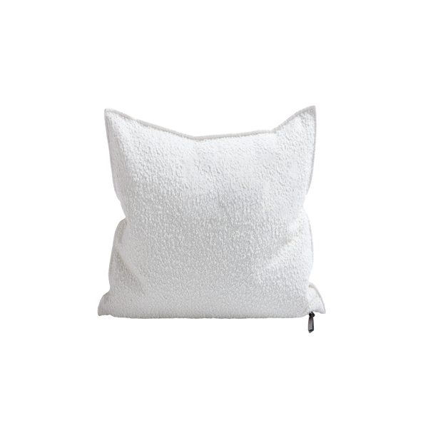 Canvas Wooly Pillow - 26x26" - Blanc
