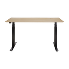 Bok Adjustable Desk - Varnished Oak - With Cable Management