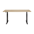 Bok Adjustable Desk - Varnished Oak - With Cable Management