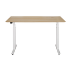 Bok Adjustable Desk - Varnished Oak - With Cable Management