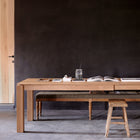 Oak Slice Extendable Dining Table