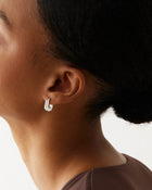 Teeni Toni Huggie Earrings Silver - Jenny Bird