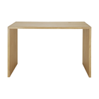 U Desk - Varnished Oak - Rectangular - With Cable Management