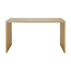 U Desk - Varnished Oak - Rectangular - With Cable Management