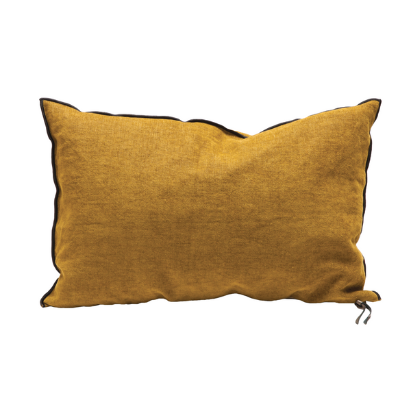 Soft Washed Chenille Pillow - 16x24" - Ocre