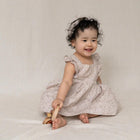 Ditsy Floral Ruffle Cross Back  Dress & Bloomer