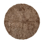 Short Wool Curly Sheepskin Design Rug (Round)