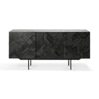 Teak Graphic Black Sideboard
