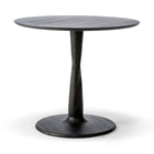 Oak Torsion Black Circle Dining Table