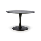 Oak Torsion Black Circle Dining Table