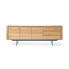 Oak Shadow Sideboard with black metal legs