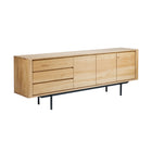 Oak Shadow Sideboard with black metal legs