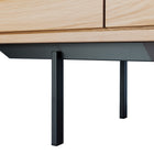 Oak Shadow Sideboard with black metal legs