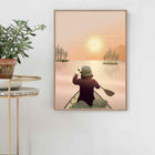 Canoeing on the Lake - poster