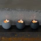 Set of 3 Concrete tealights - Orbis