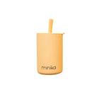 Silicone cup with straw and lid