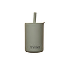 Silicone cup with straw and lid