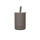 Silicone cup with straw and lid