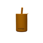 Silicone cup with straw and lid