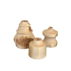 Wooden Dried Flower Vases. Hand turned raw Ash
