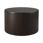 Mahogany Roller Max dark brown round coffee table