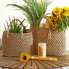 OOhh Macrame Paper Cord Market Basket with handles