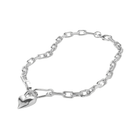 Padlock Heart Chain Necklace Silver - Jenny Bird