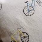 Bicycles Embroidered Cushions By Fine Little Day