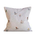 Skiers Embroidered Cushions By Fine Little Day