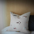 Swimmers Embroidered Cushions By Fine Little Day