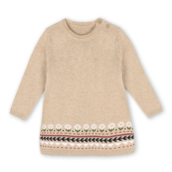 Fair Isle Sweater Knit Dress : Oat Heather