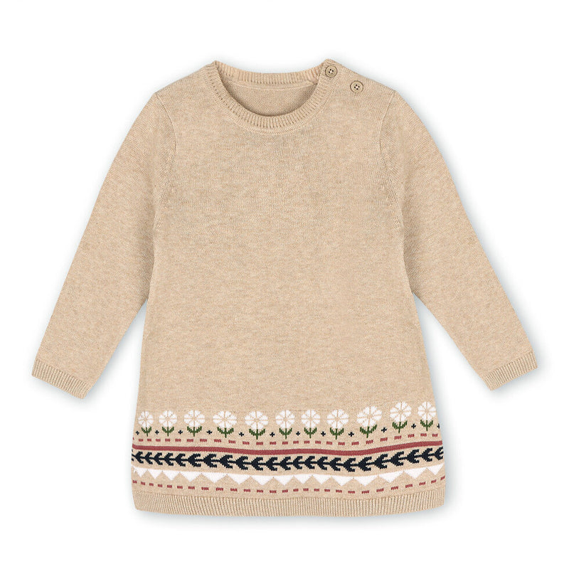 Fair Isle Sweater Knit Dress : Oat Heather