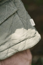 Corduroy Quilted Jacket - Sage