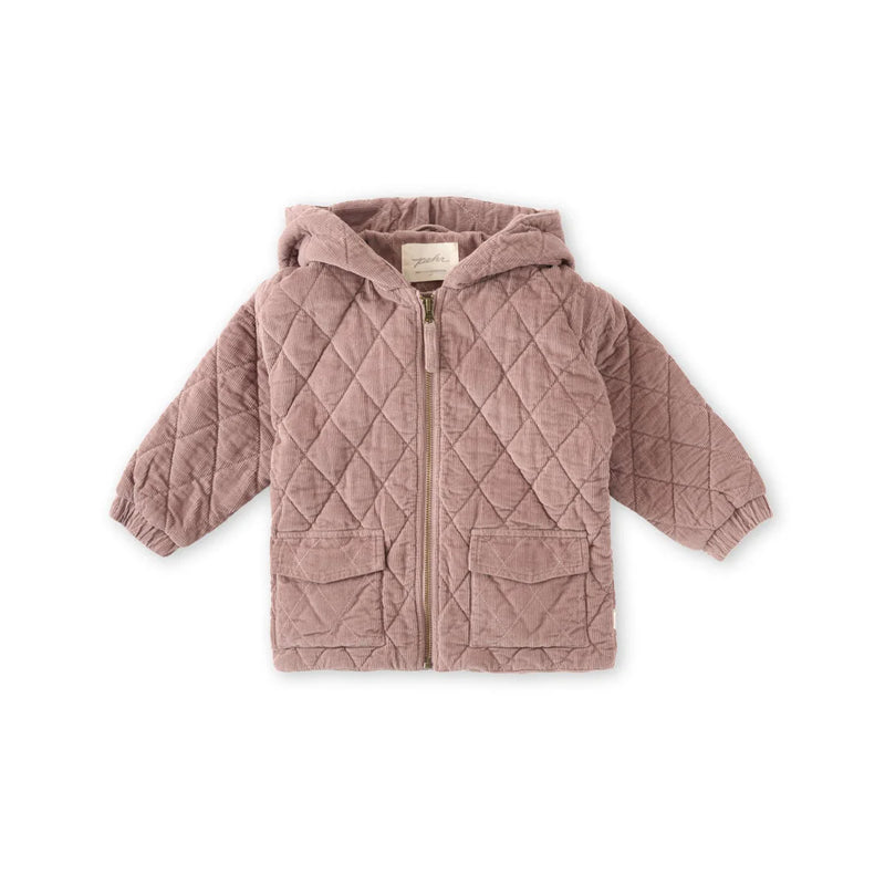 Corduroy Quilted Jacket - Thistle