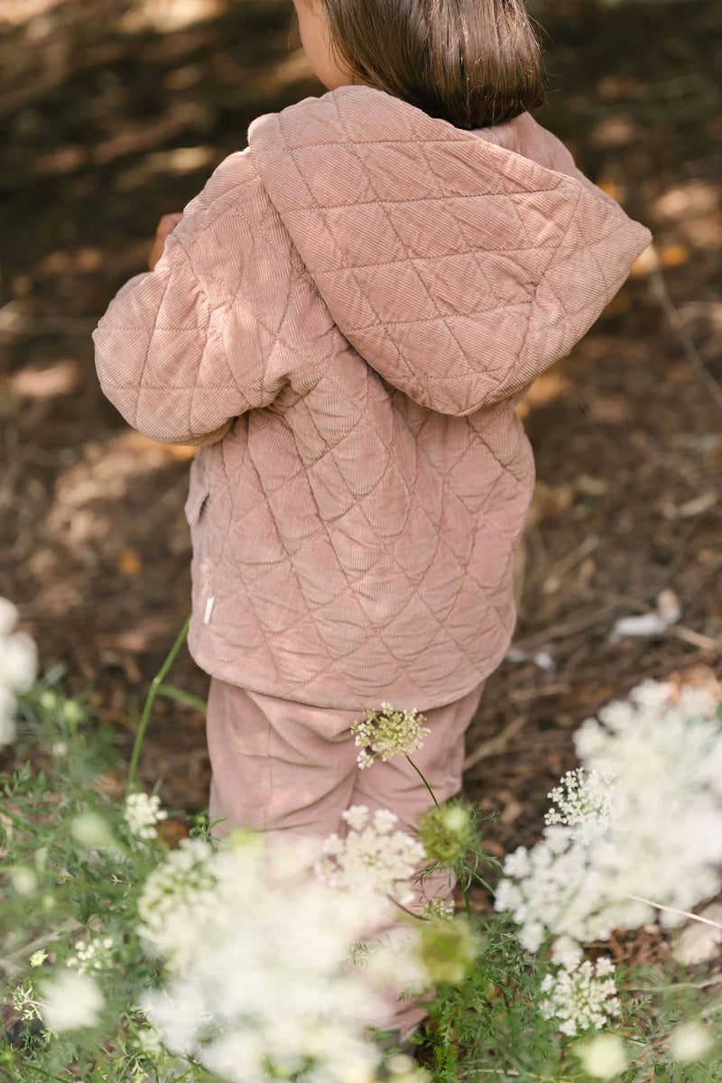 Corduroy Quilted Jacket - Thistle