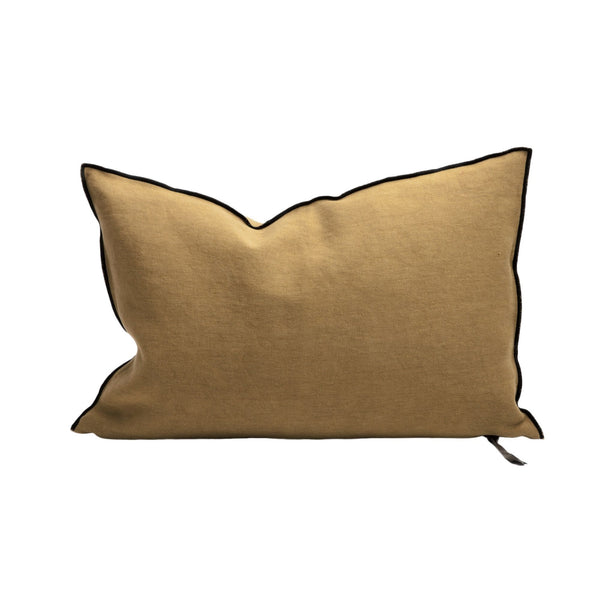 Stone Washed Linen Pillow - 16x24" - Ocre