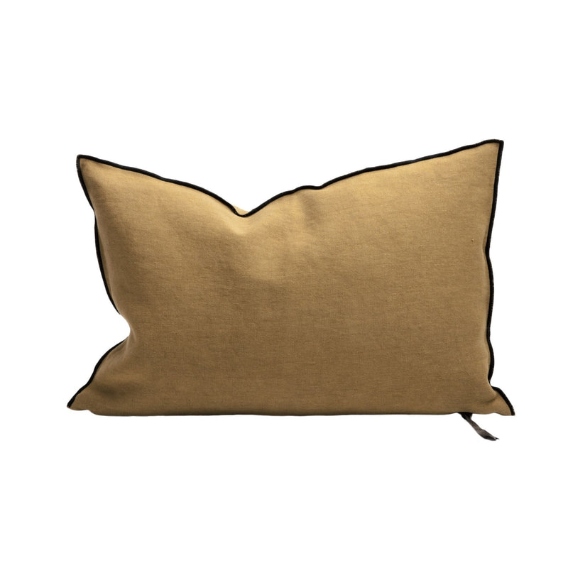 Stone Washed Linen Pillow - 12x20" - Ocre