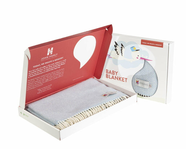 Irish Cashmere Baby Blanket  Herringbone in gift box