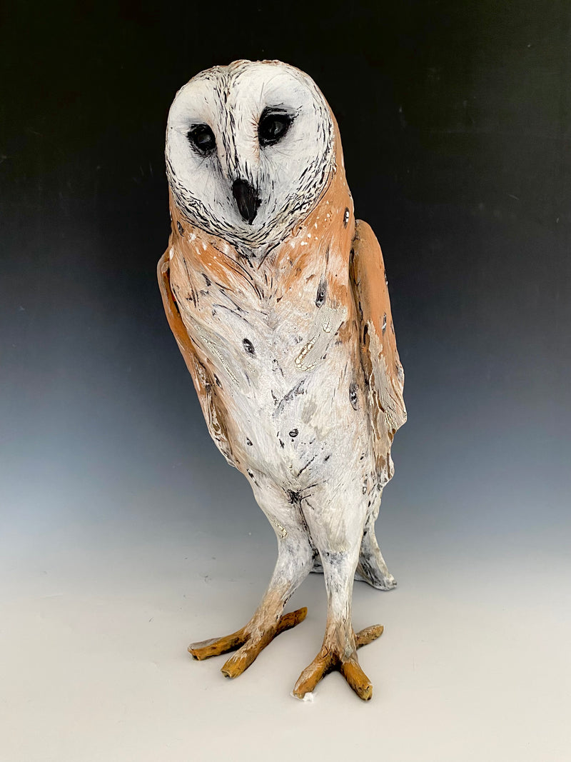 Mary Philpott -Barn Owl - 18"x22"x8" ORIGINAL ART