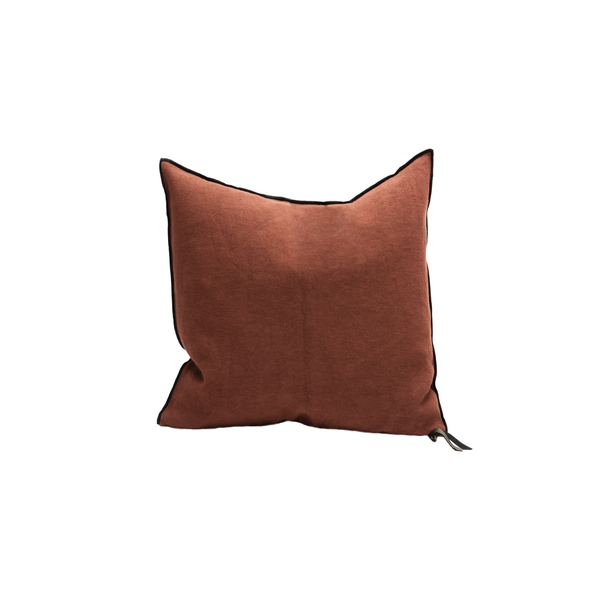 Stone Washed Linen Pillow - 26x26" - Argile