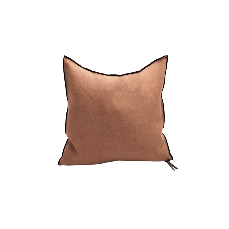 Stone Washed Linen Pillow - 26x26" - Terracotta