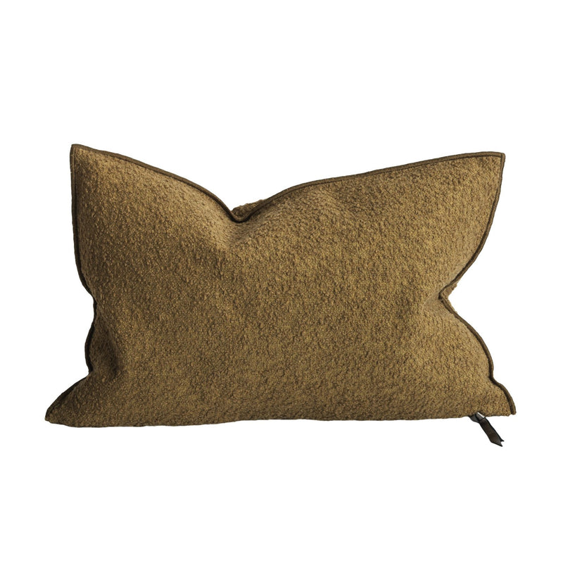 Canvas Wooly Pillow - 16x24" - Ocre