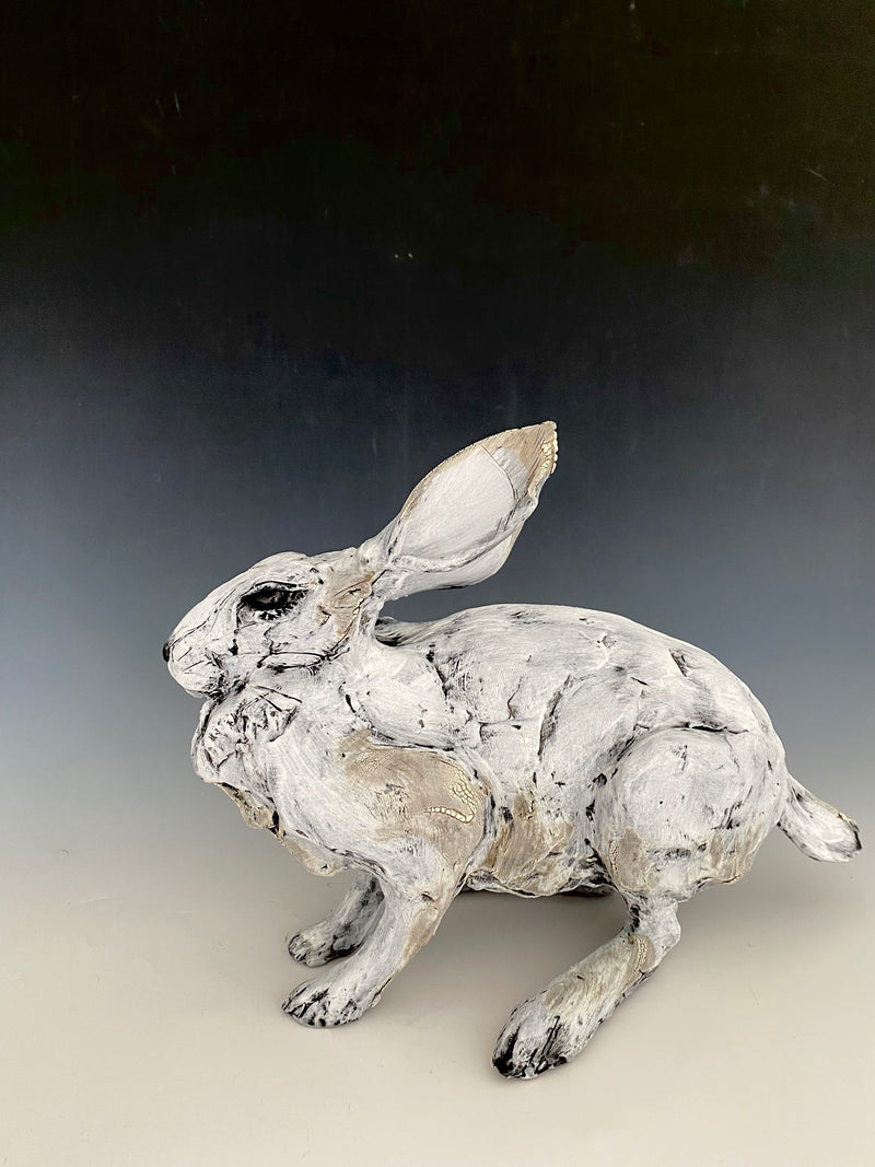 Mary Philpott -Crouching Hare - 17"x12"x7"