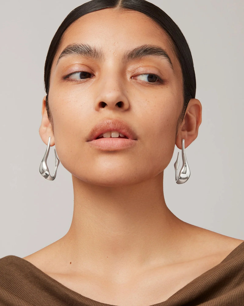 Colette Hoops Silver - Medium - Jenny Bird