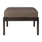 Jack Footstool - Varnished Mahogany - Dark Brown - Terra Nubuck Leather