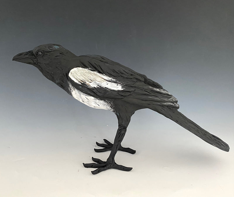 Mary Philpott - Magpie Stalking - 19"x9.5"x5"