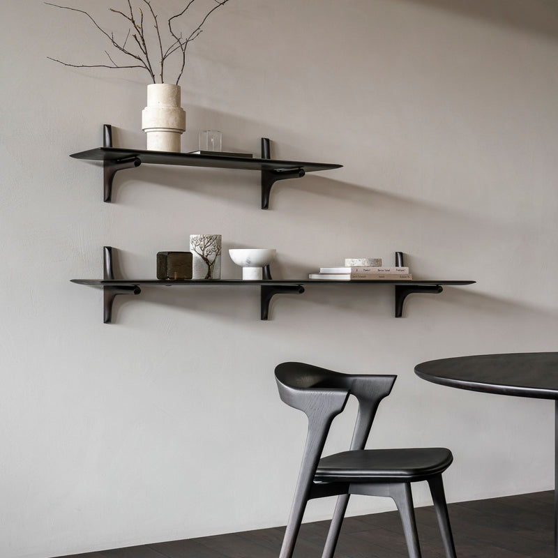 PI Wall Shelf - Varnished Mahogany - Dark Brown - 1 shelf
