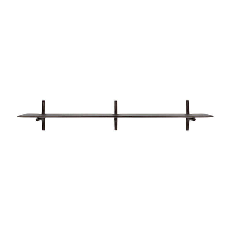 PI Wall Shelf - Varnished Mahogany - Dark Brown - 1 shelf