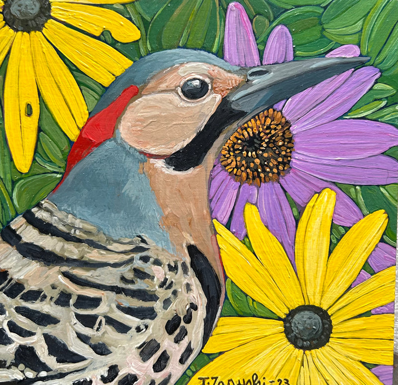 Tanya Zaryski -Portrait of a Flicker- 6"x6"