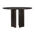 Roller Max Dining Table - Varnished Mahogany - Dark Brown - Round